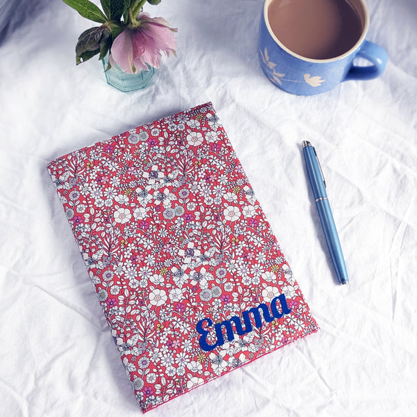 Liberty Fabric Covered Personalised Notebook