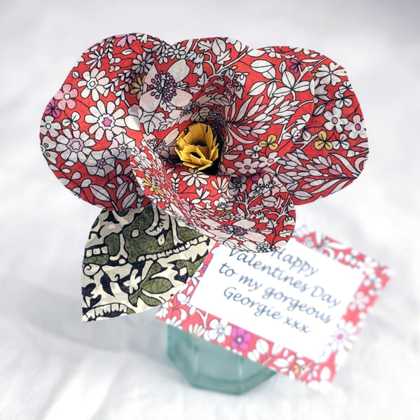 Liberty Fabric Rose Valentine's Day Gift