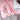 Pale pink fleece baby blanket with a pink floral Liberty fabric bunny.