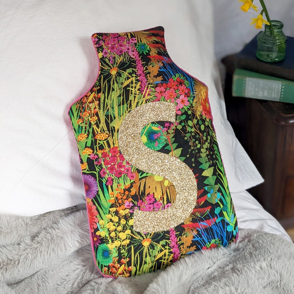 Tropical Liberty Fabric Personalised Hot Water Bottle Cover