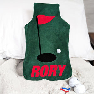 Golf personalised hot water bottle cover