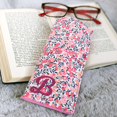 Liberty Floral Fabric Initial Glasses Case
