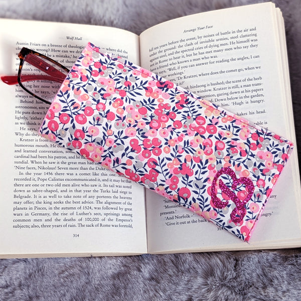 Liberty Floral Fabric Initial Glasses Case