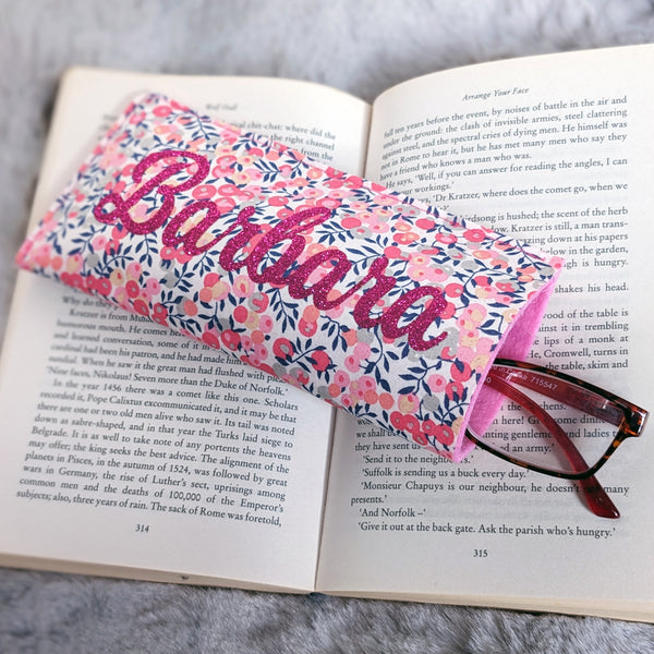 Liberty Floral Fabric Named Glasses Case