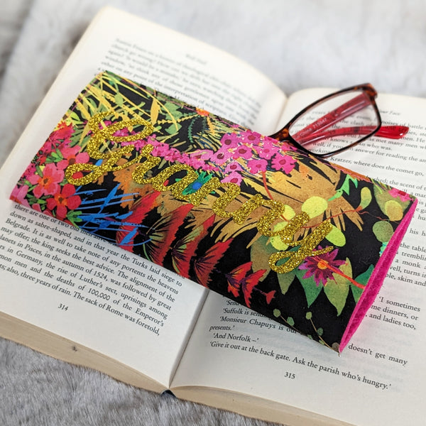 Liberty Tropical Fabric Initial Glasses Case