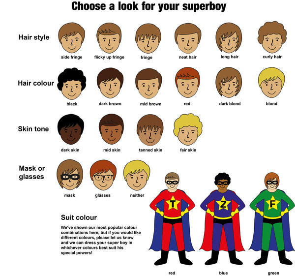 Superhero Personalised Bookmark for boys