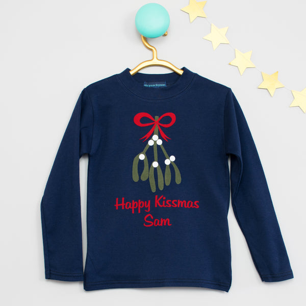 Happy Kissmas Personalised Christmas T Shirt