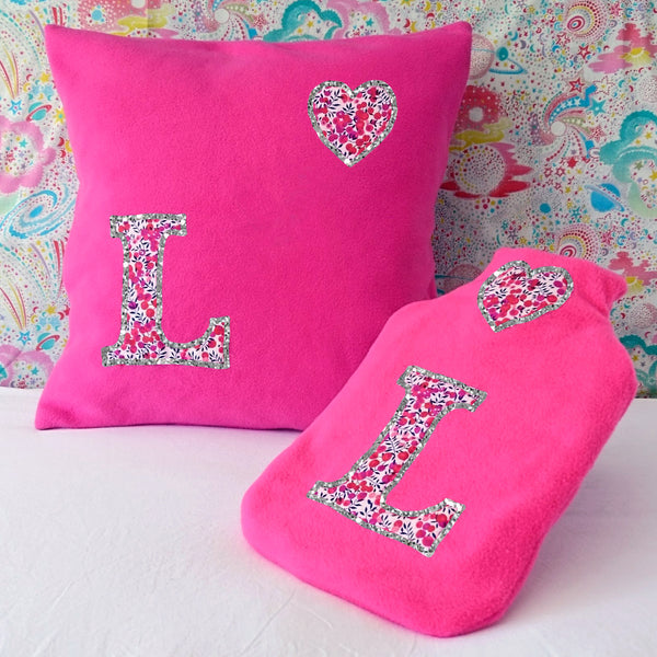 Liberty print intial cushion