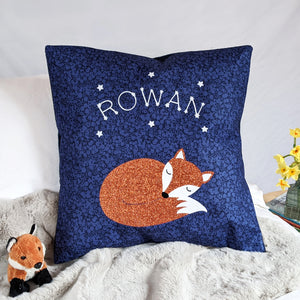 Liberty Print Fox Personalised Cushion