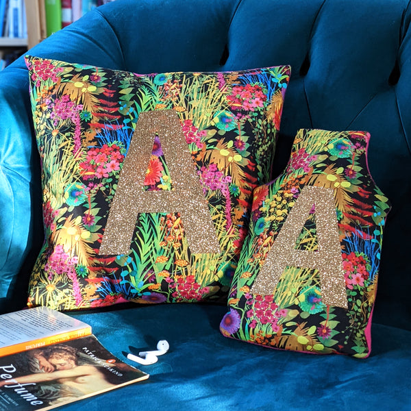 Tropical Liberty Fabric Personalised Cushion Gift