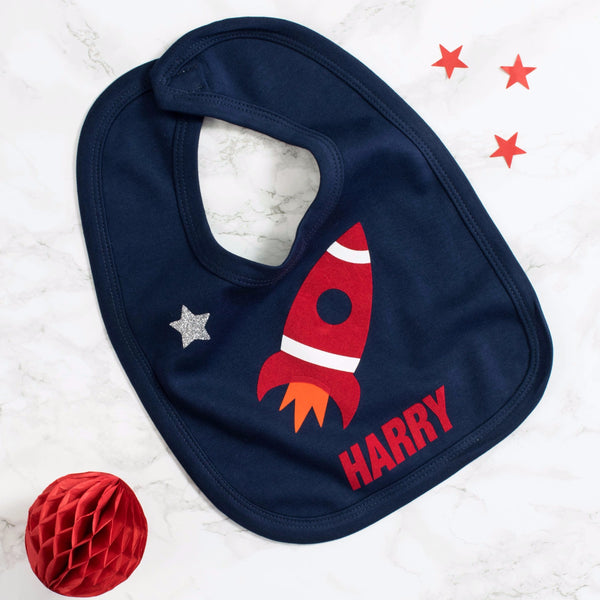 Personalised rocket bib
