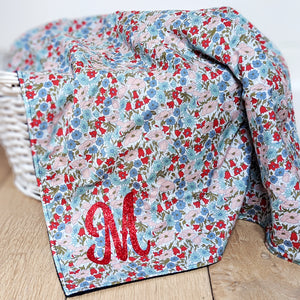 Liberty Fabric Personalised Baby Blanket