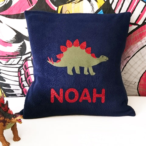 Stegosaurus personalised cushion