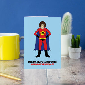 Teacher superpower card