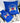 Matching royal blue fleece hot water bottle cover and cushion set featuring gold glitter hands and heart. Peronalised with gold glitter text