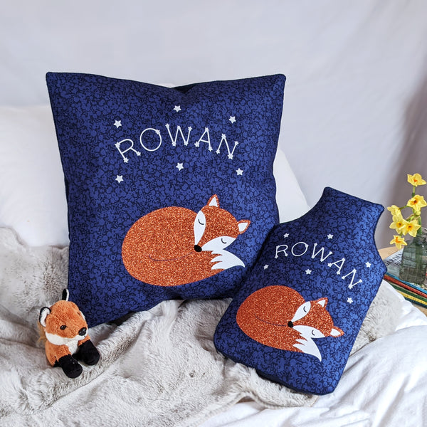 Liberty Print Fox Personalised Cushion