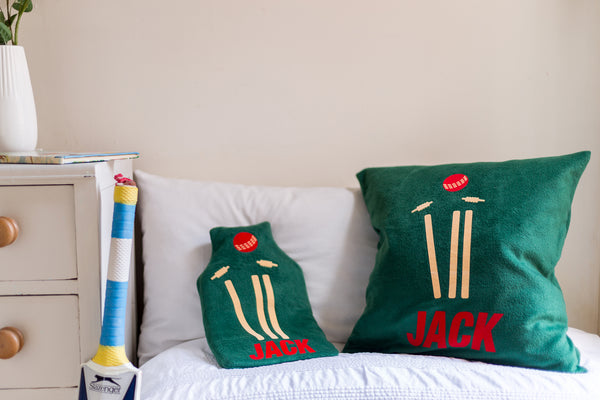 Cricket personalised cushion