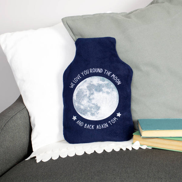 Personalised glitter moon cushion
