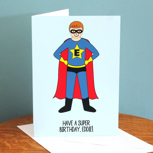Superhero Portrait Birthday Card