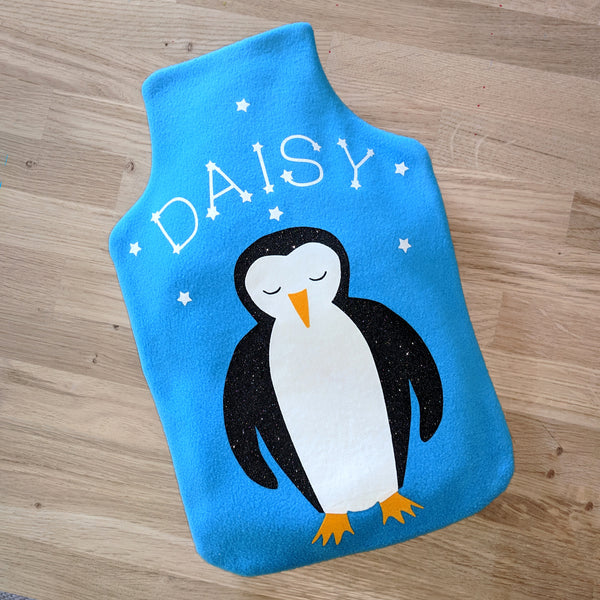 penguin hot water bottle cover