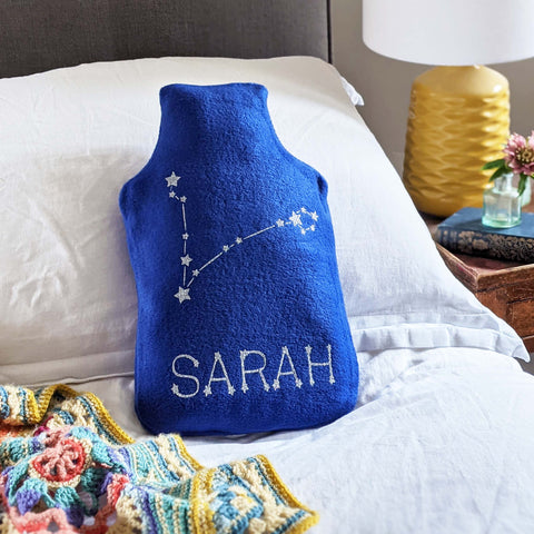 Star Sign Personalised Hot Water Bottle Birthday Gift