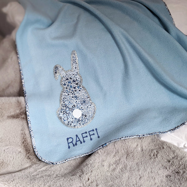Liberty Cat Personalised New Baby Blanket Gift