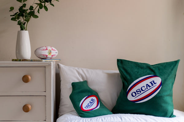 Rugby personalised hot water bottle cover