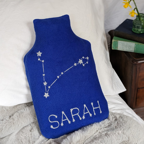 Star Sign Personalised Hot Water Bottle Birthday Gift